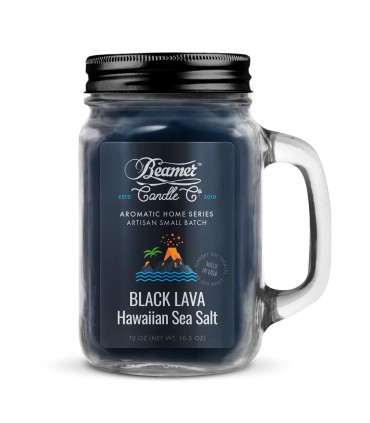 BEAMER KERZE BLACK LAVA HAWAIIAN SEA SALT - Kerzen bei Paff Paff