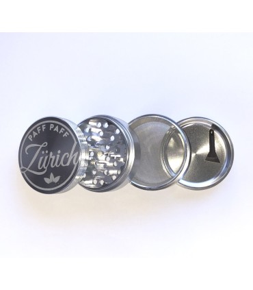 Paff Paff Grinder XL/4-teilig Silber - Start bei Paff Paff